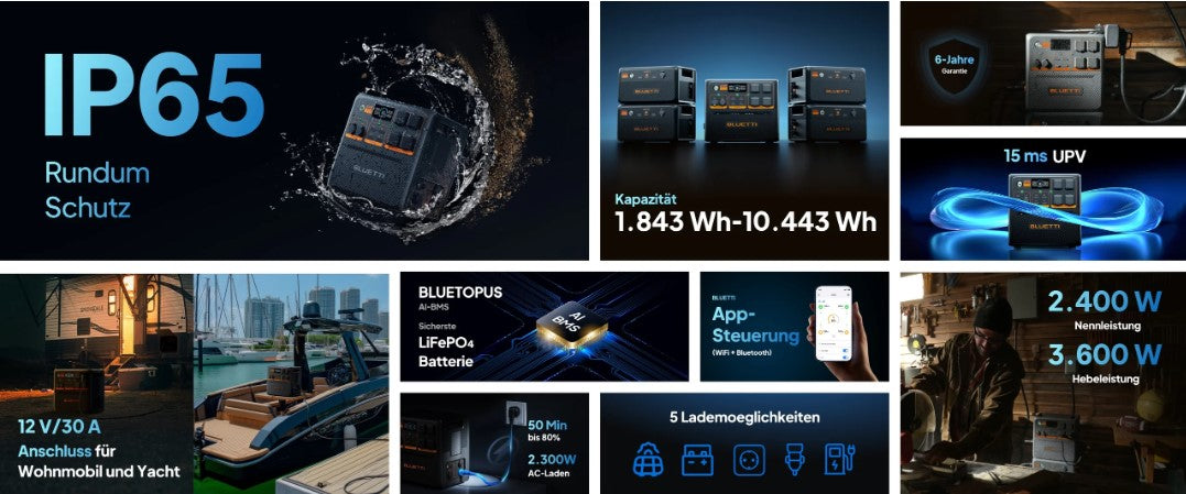 Bluetti Powerstations im Angebot – bis zu 40 % reduziert | Jetzt Bluetti kaufen für Notstrom, Camping & Balkonkraftwerk Bluetti power stations on sale – up to 40% off | Buy Bluetti for backup, camping & solar home storage