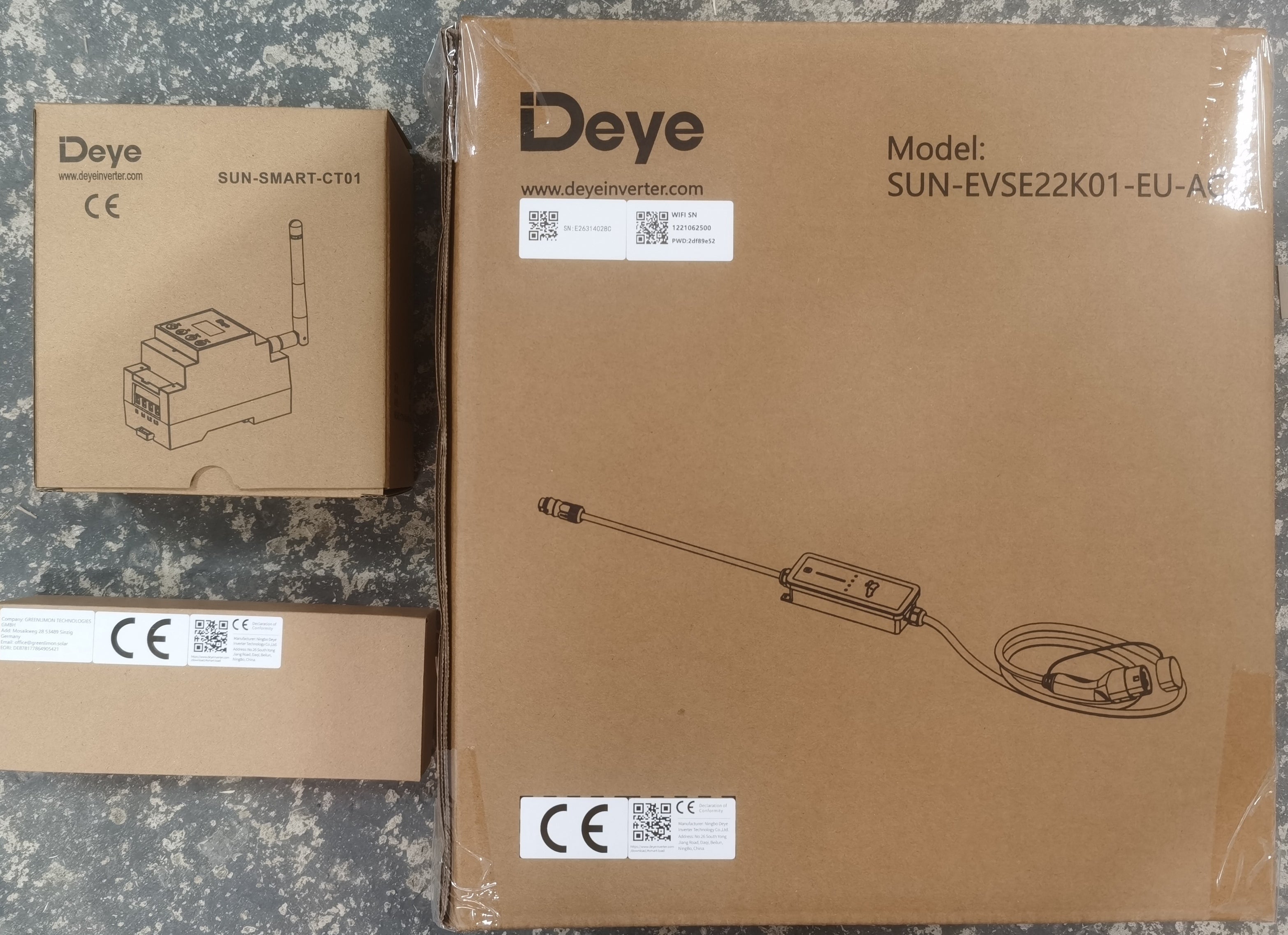 Deye wallbox 22KW | EV-Wechselstromladegerät | SUN-EVSE22K01-EU-AC