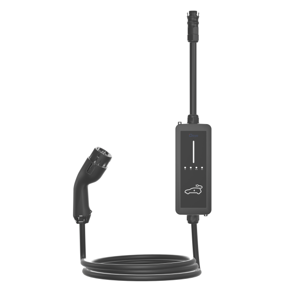 Deye Smart Wallbox mit Ladeleitung und Steuergerät für Elektroautos, ideal für modernes Laden zu Hause.