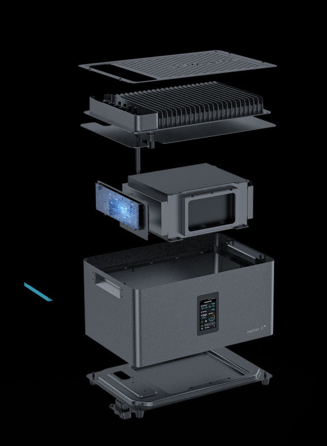 Innenstruktur des Marstek Jupiter C+ Systems – Wechselrichter und Batterieeinheit