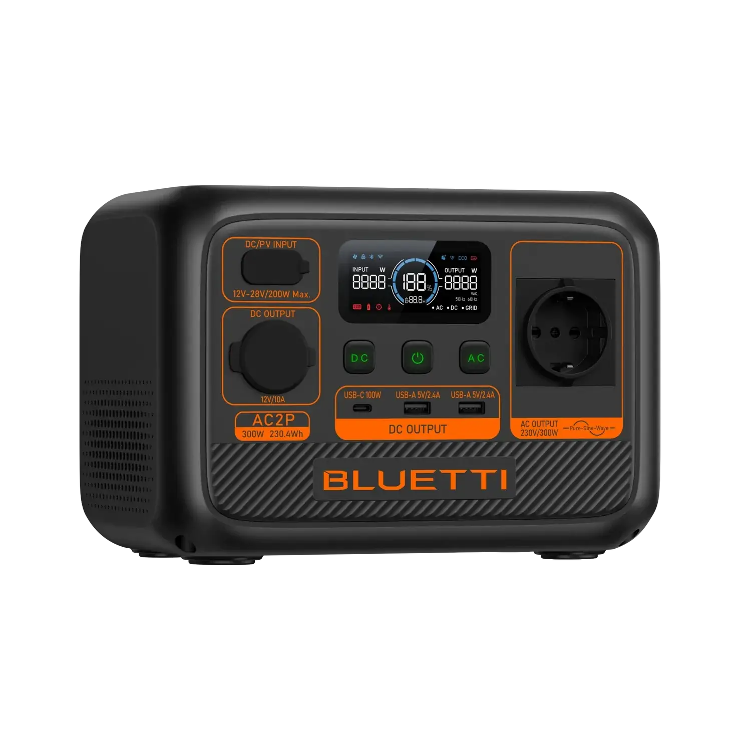 Bluetti AC2P Kompaktes Design – Leichte Stromversorgung für unterwegs