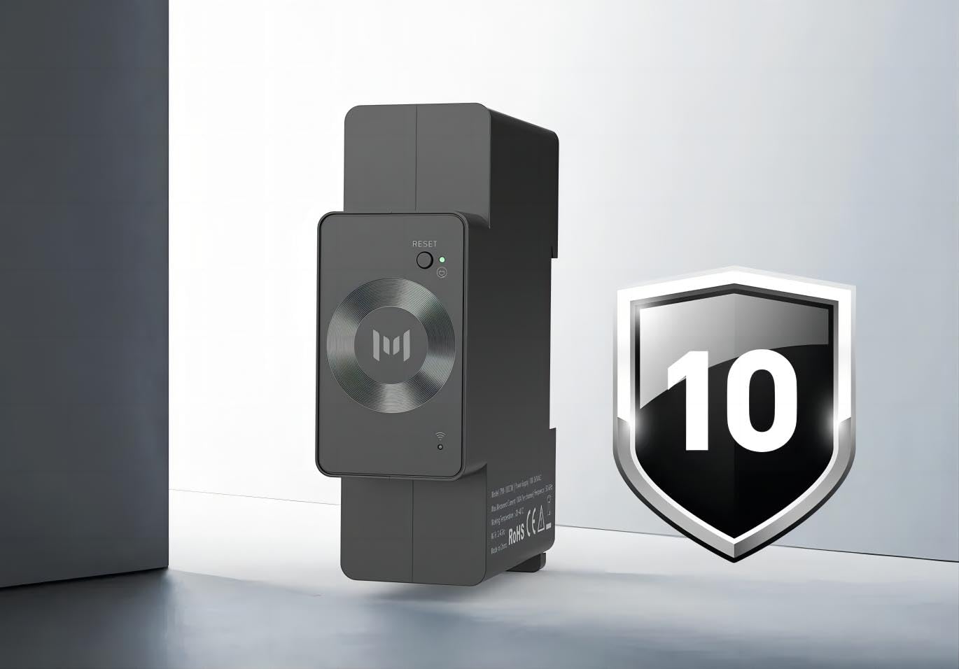 Marstek CT002 Stromzähler – Drei Perspektiven zur Darstellung von Design und Größe