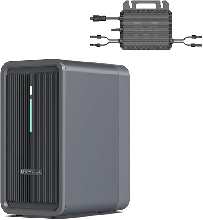 Marstek 2×B2500 Balkon-Solarkraftwerk mit Batterie – 2240Wh LiFePO4 + 4×500W Panele + 800W Mikro-Wechselrichter