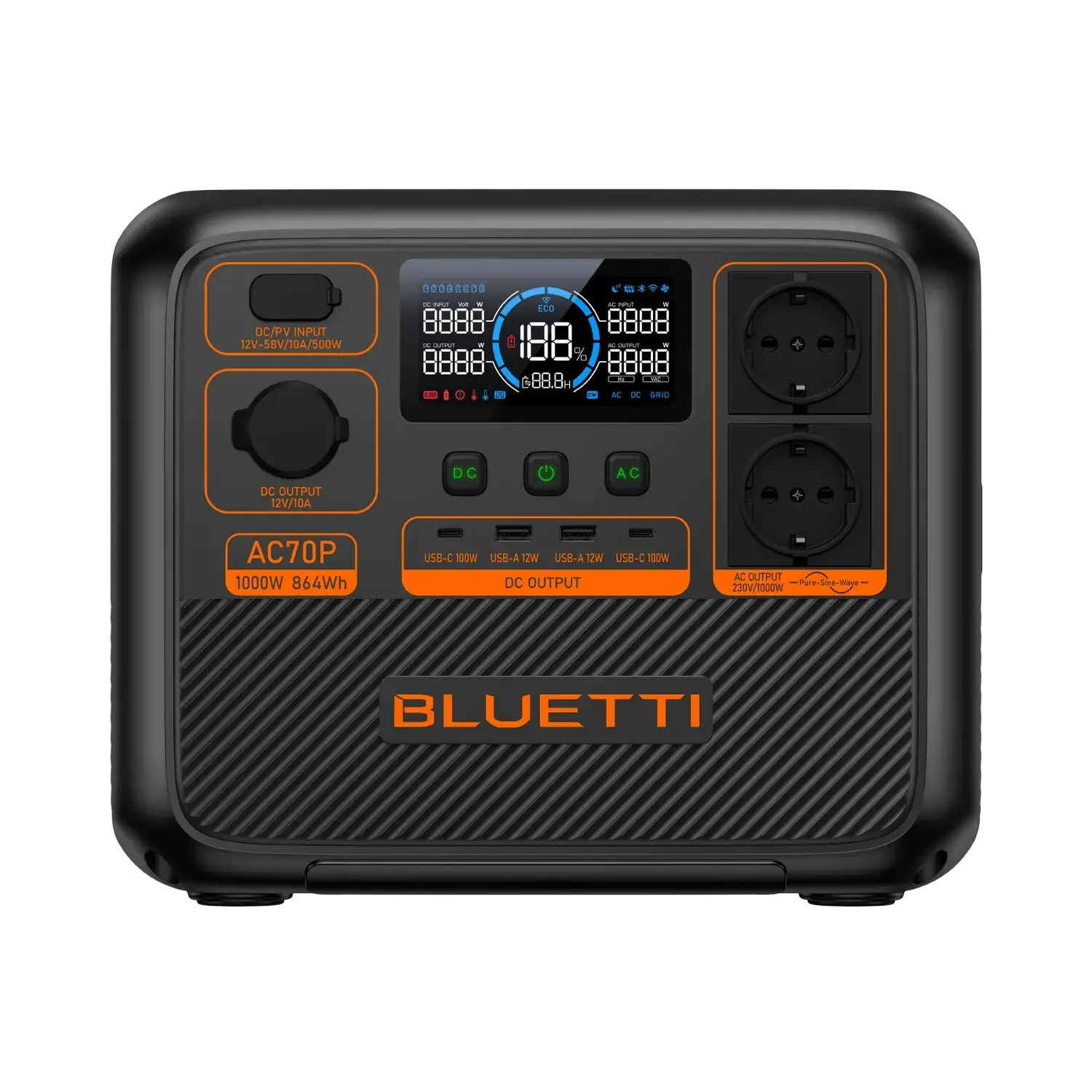 Bluetti AC60P Powerstation 600W 504Wh – tragbare Notstromversorgung für Zuhause