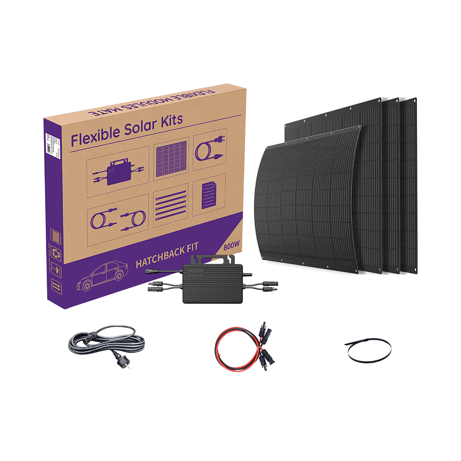 Flexibel Solar Kits VFSK800 -Balcony photovoltaic system – Balkonkraftwerk Set mit GreenLimon Solarmodulen und Wechselrichter