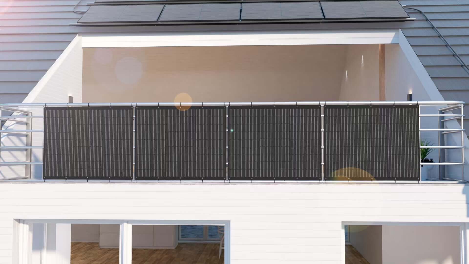 Flexibel Solar Kits VFSK800 -Balcony photovoltaic system – Balkonkraftwerk Set mit GreenLimon Solarmodulen und Wechselrichter