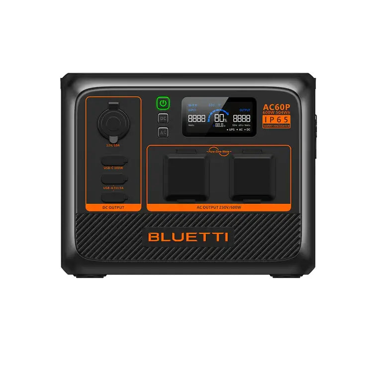 Bluetti AC60P Powerstation 600W – kompakter Batteriespeicher für Notstrom zuhause