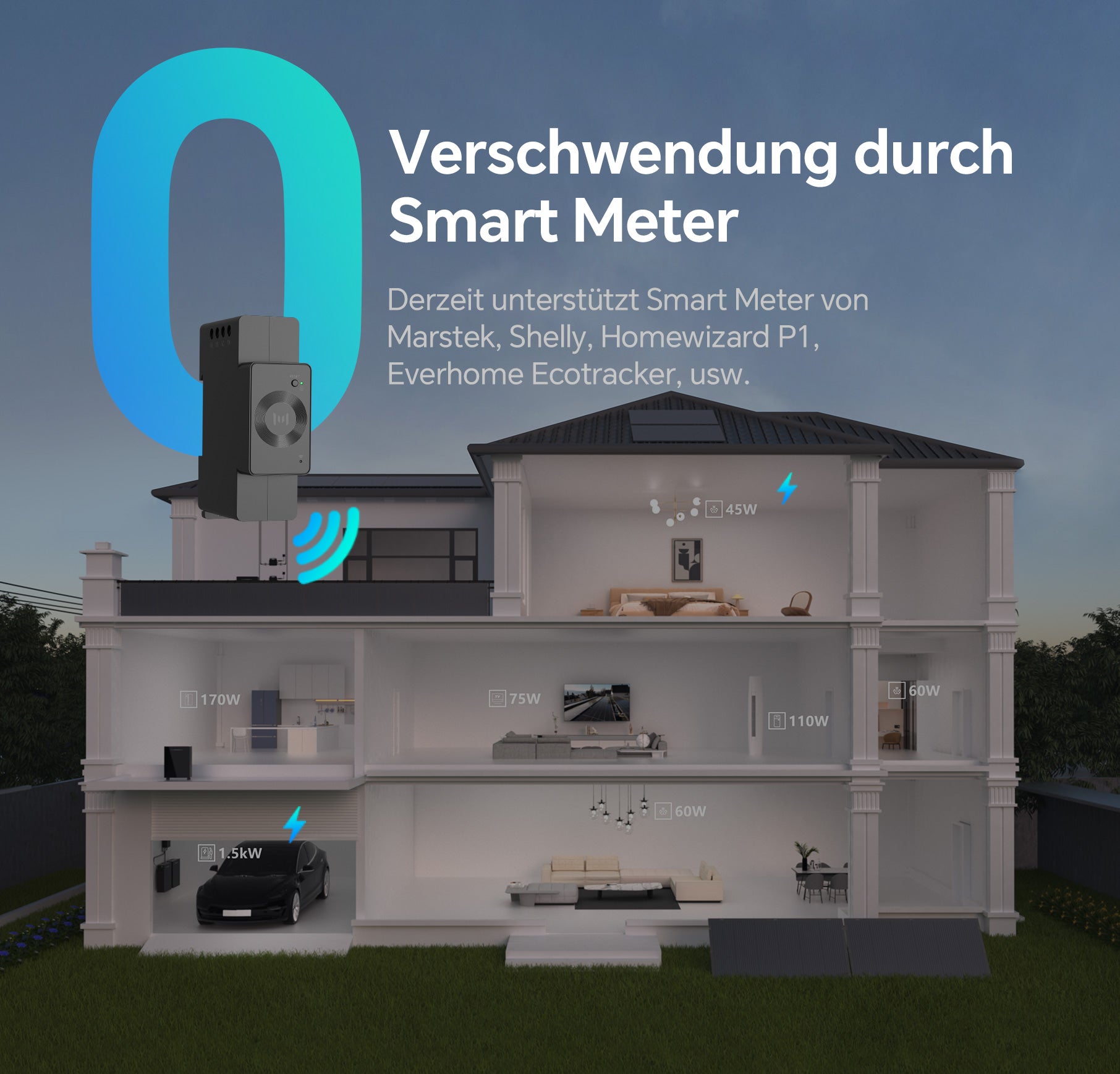 Produktbild von MARSTEK VENUS-E 5,12 KWh Solarstromspeicher – 2500W, AC-gekoppelt, Plug & Play, CT002 Zähler, 10 Jahre Garantie
