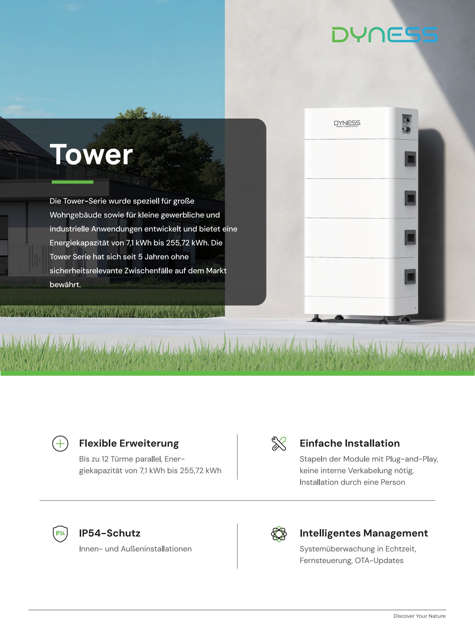 Dyness Tower HV9637 Hochspannungsbatteriemodul - 3,55 kWh LiFePO4